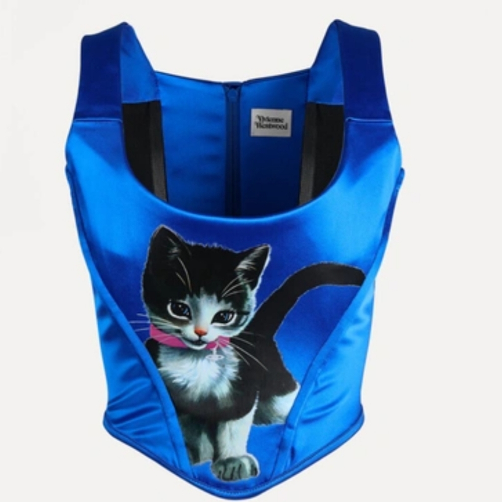 Vivienne Westwood Cat Corset electric Blue
